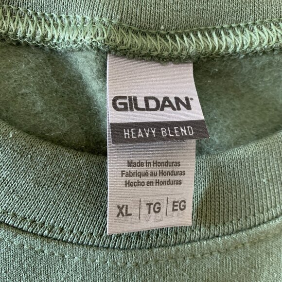 Gildan sz XL Sweatshirt Green Fleece Campfire Sweatshirt - Picture 4 of 6